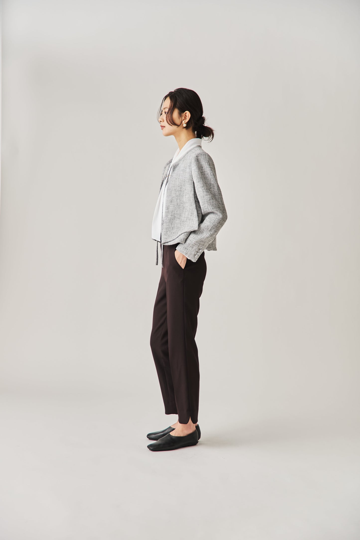 ソフトツイードジャケット(GRAY)