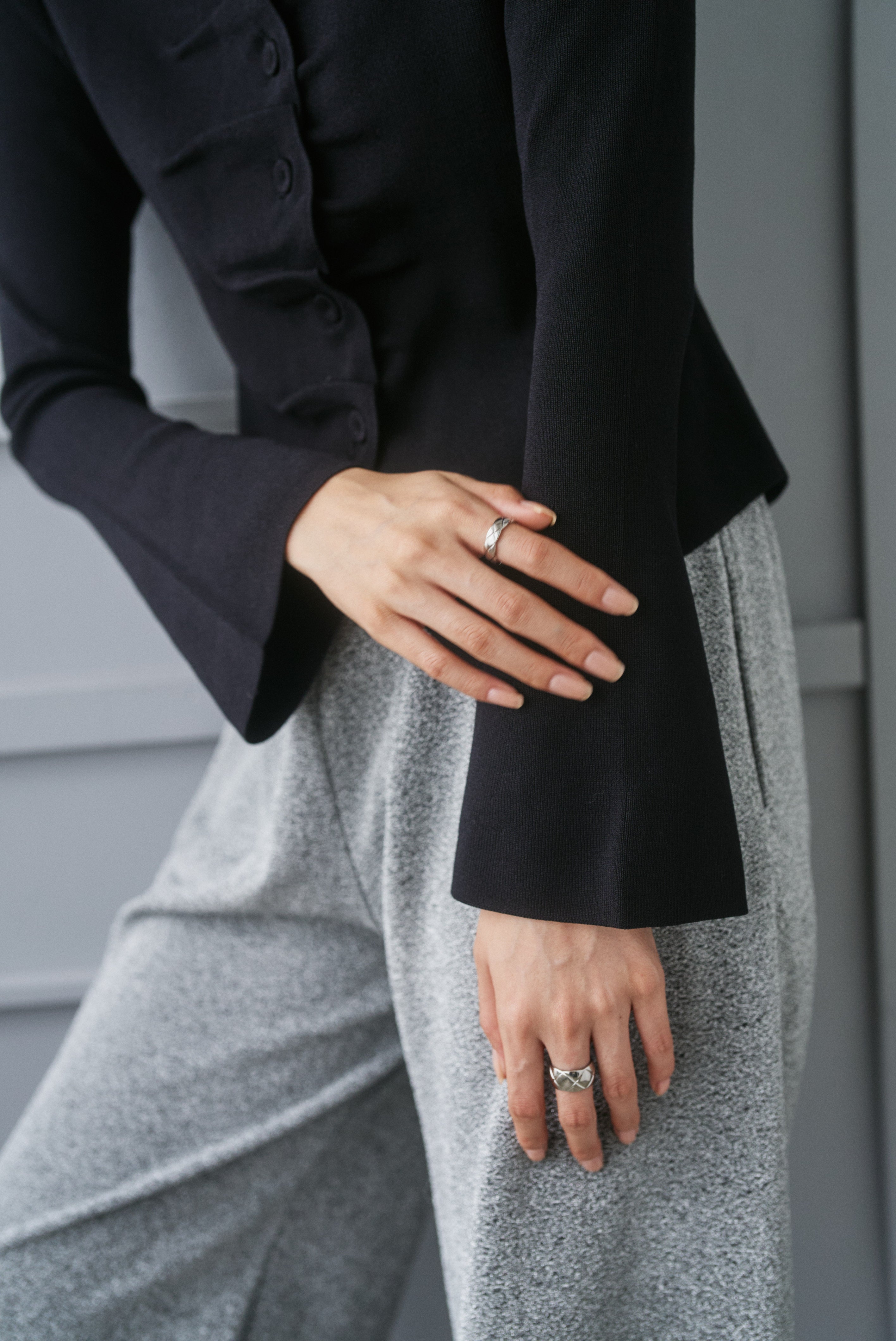 フロントタックギャザーニットトップス – CONNSE