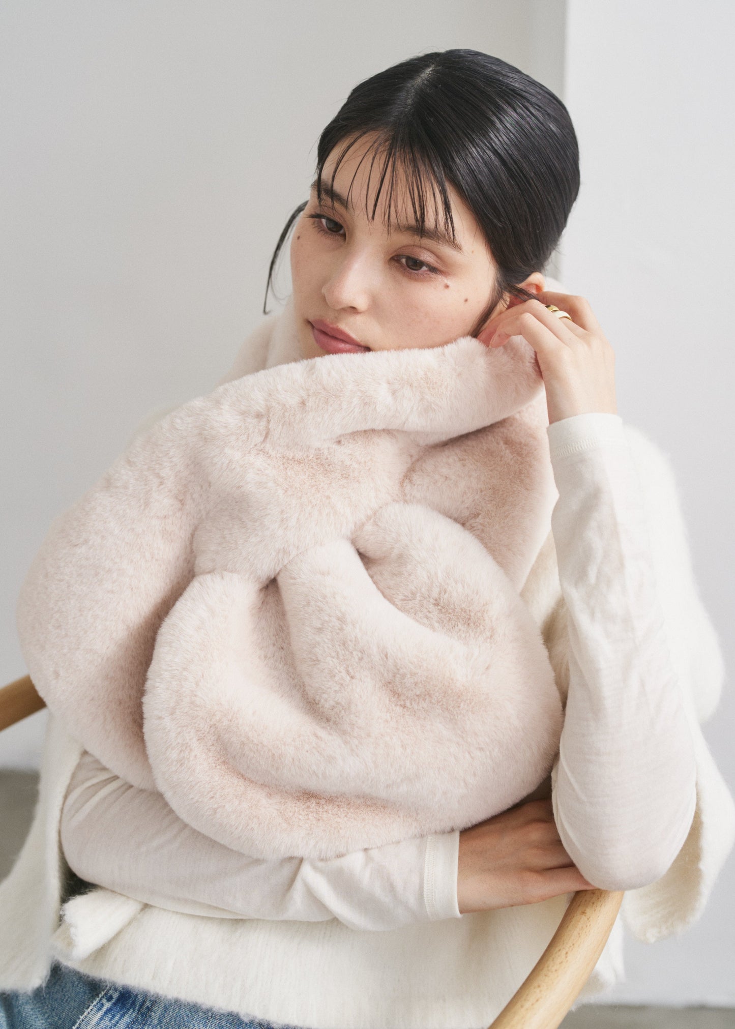 ボリュームエコファーショール　