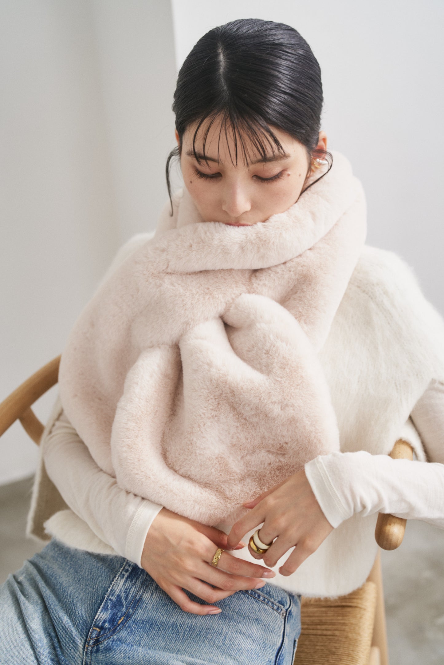 ボリュームエコファーショール　