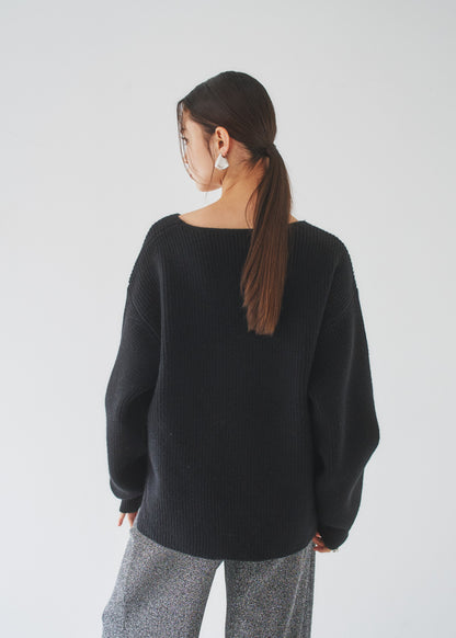 カシュクールニットトップス