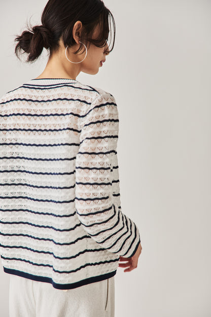 クロシェニットカーディガン