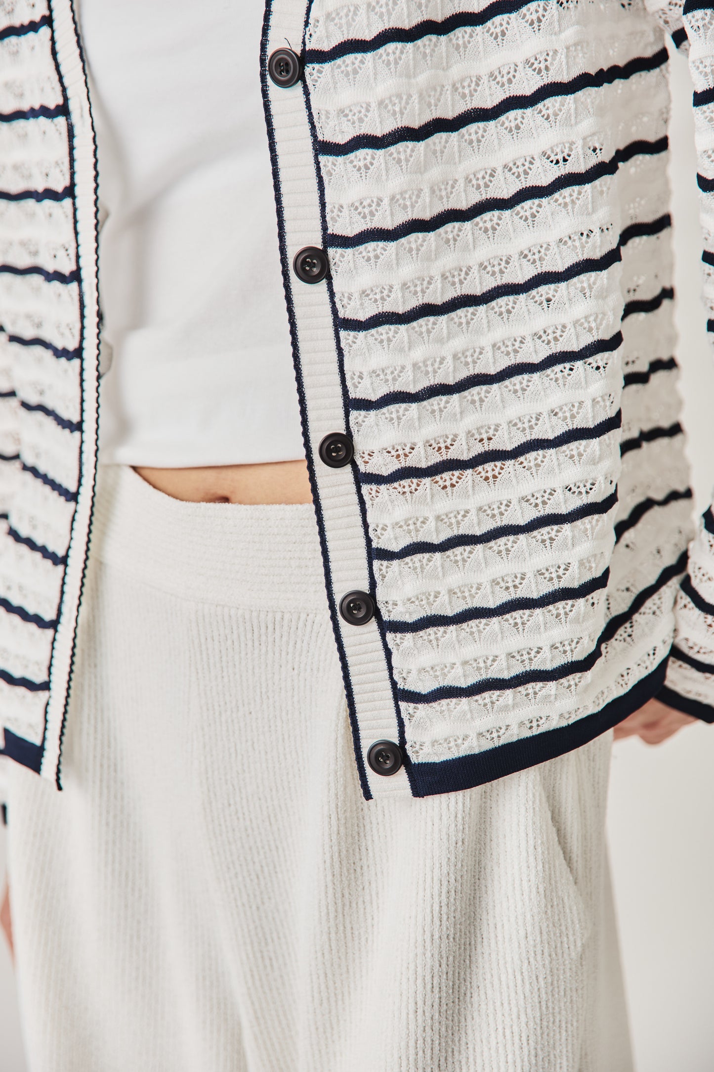 クロシェニットカーディガン