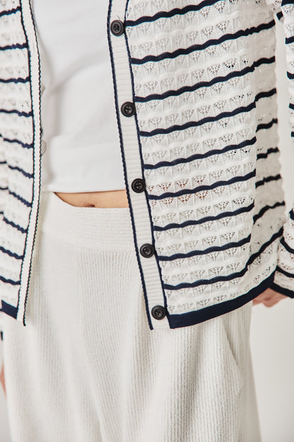 クロシェニットカーディガン