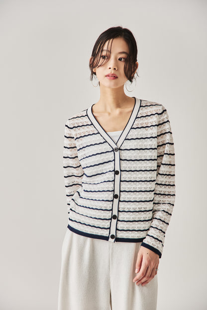 クロシェニットカーディガン