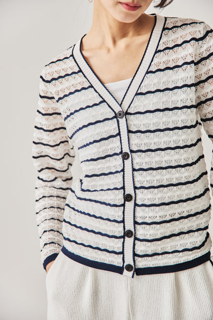 クロシェニットカーディガン