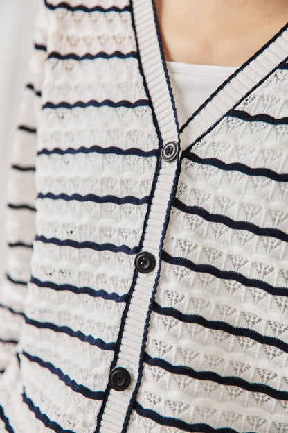 クロシェニットカーディガン