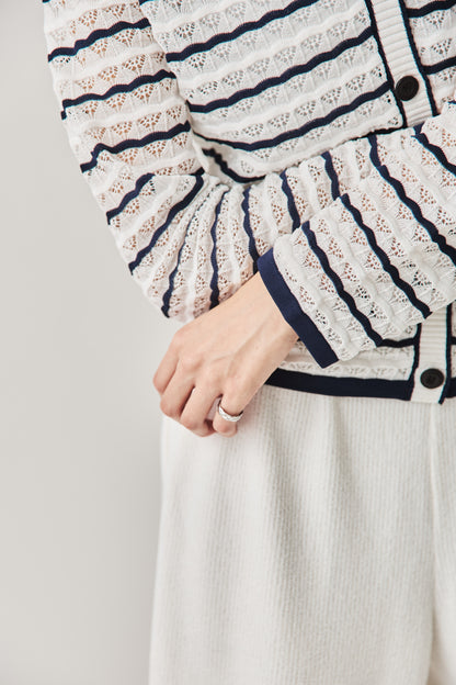 クロシェニットカーディガン