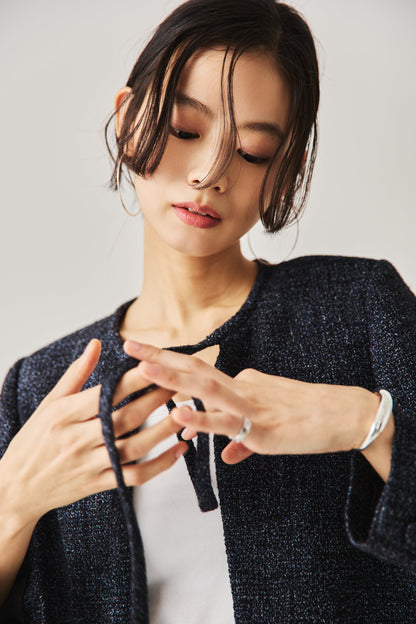 ソフトツイードジャケット（NAVY）