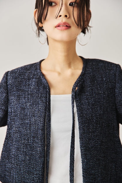 ソフトツイードジャケット（NAVY）