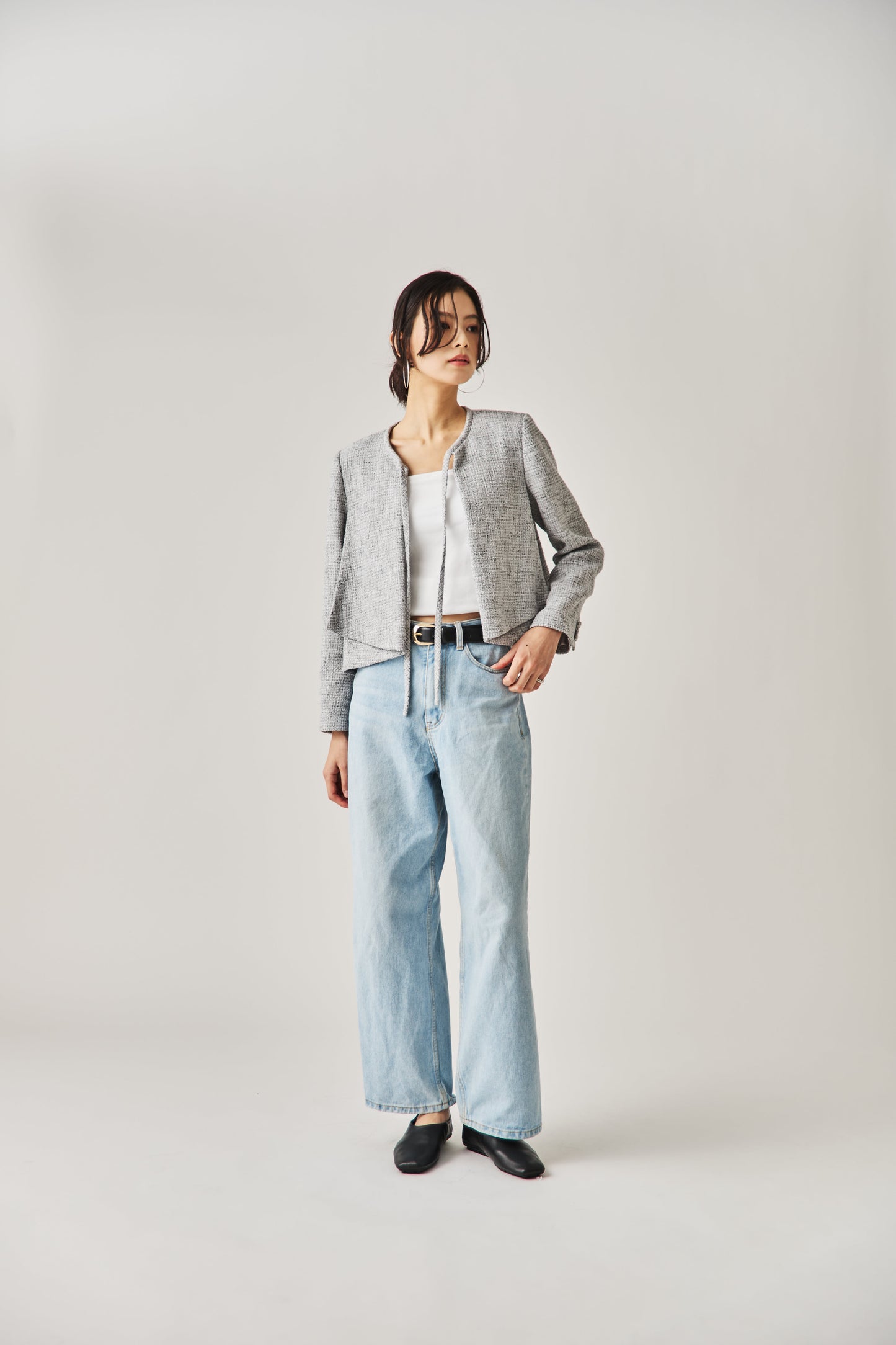 ソフトツイードジャケット（GRAY）