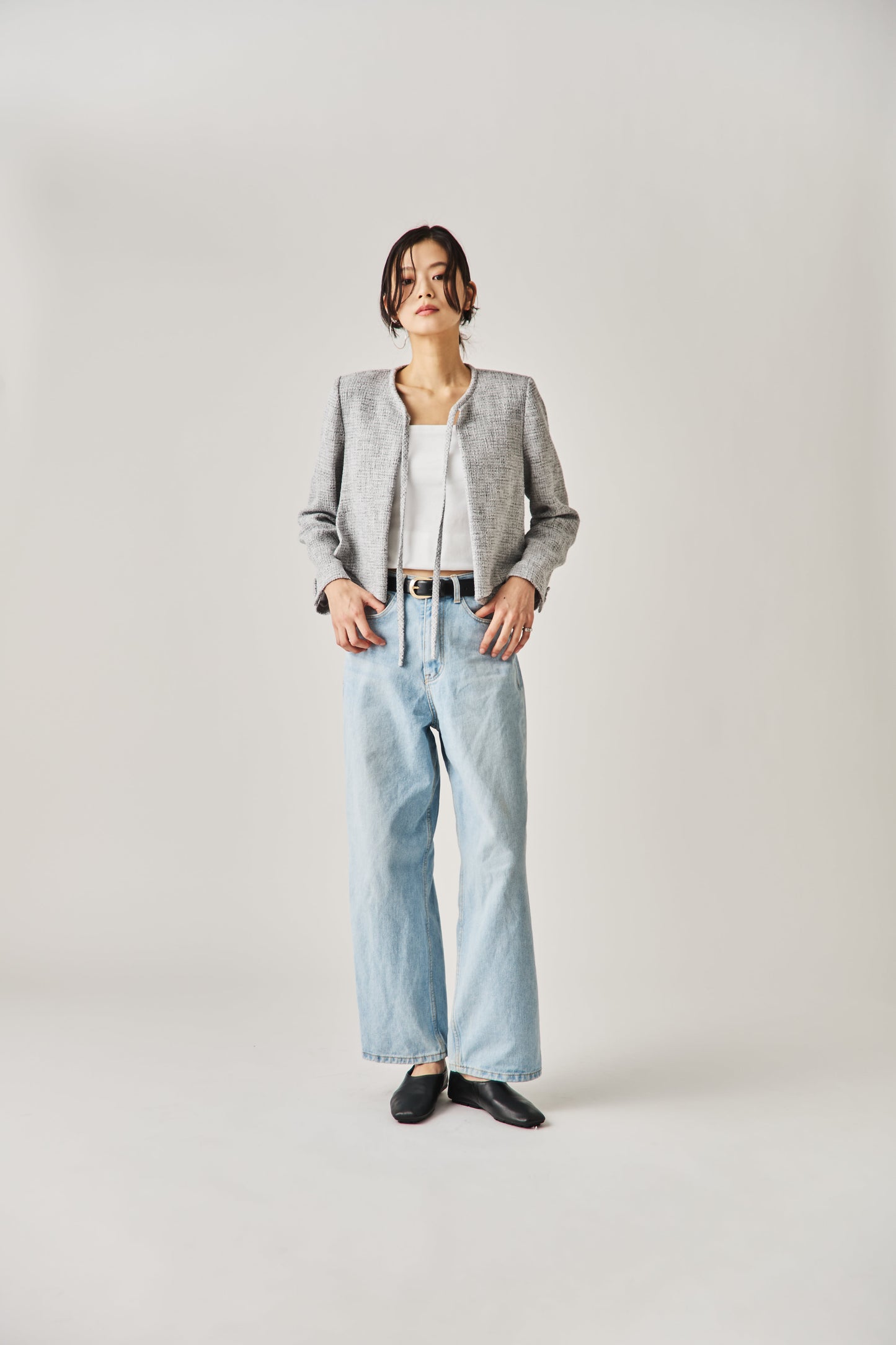 ソフトツイードジャケット（GRAY）