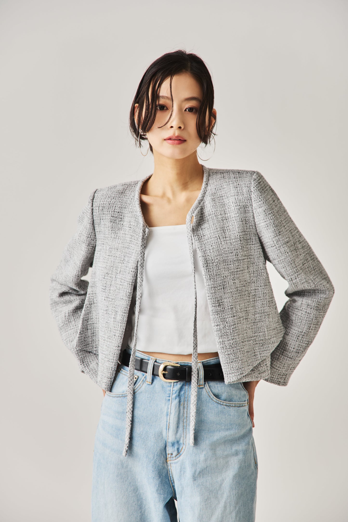 ソフトツイードジャケット（GRAY）