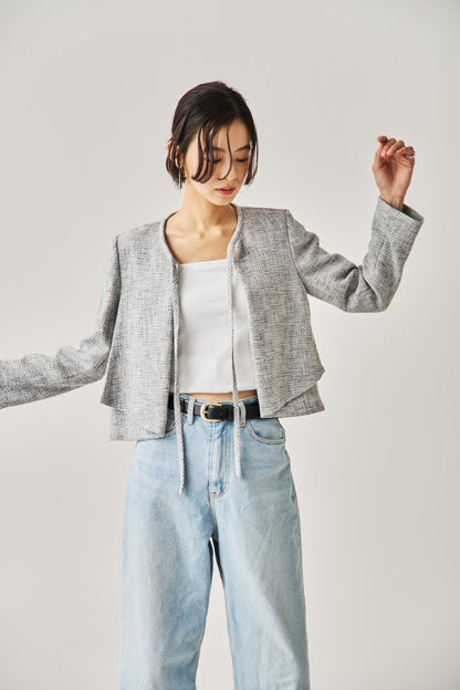 ソフトツイードジャケット（GRAY）