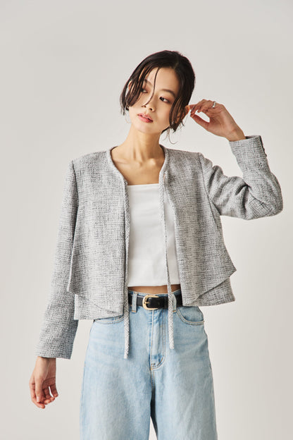 ソフトツイードジャケット（GRAY）