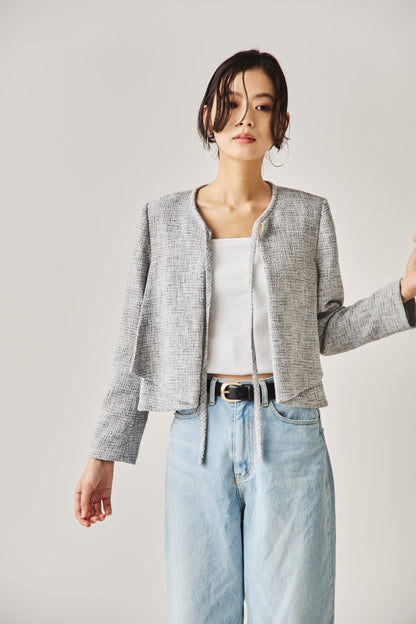 ソフトツイードジャケット（GRAY）