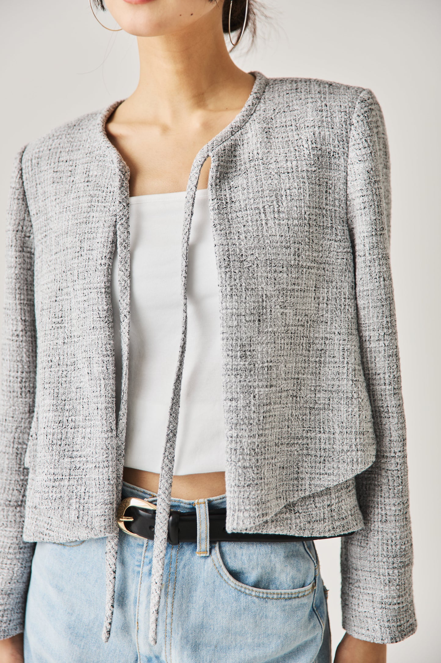 ソフトツイードジャケット（GRAY）