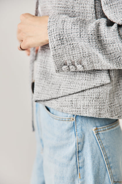 ソフトツイードジャケット（GRAY）