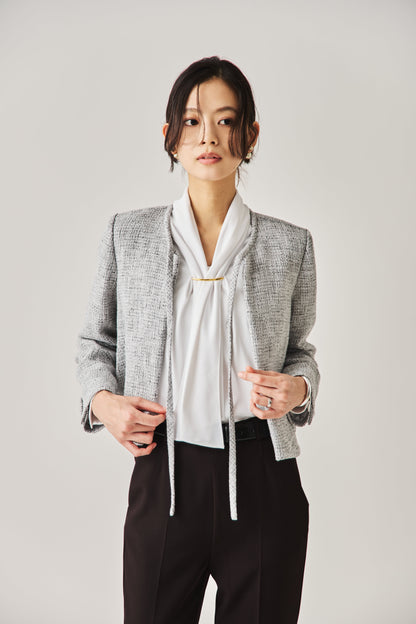 ソフトツイードジャケット（GRAY）