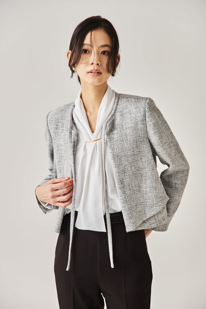 ソフトツイードジャケット（GRAY）