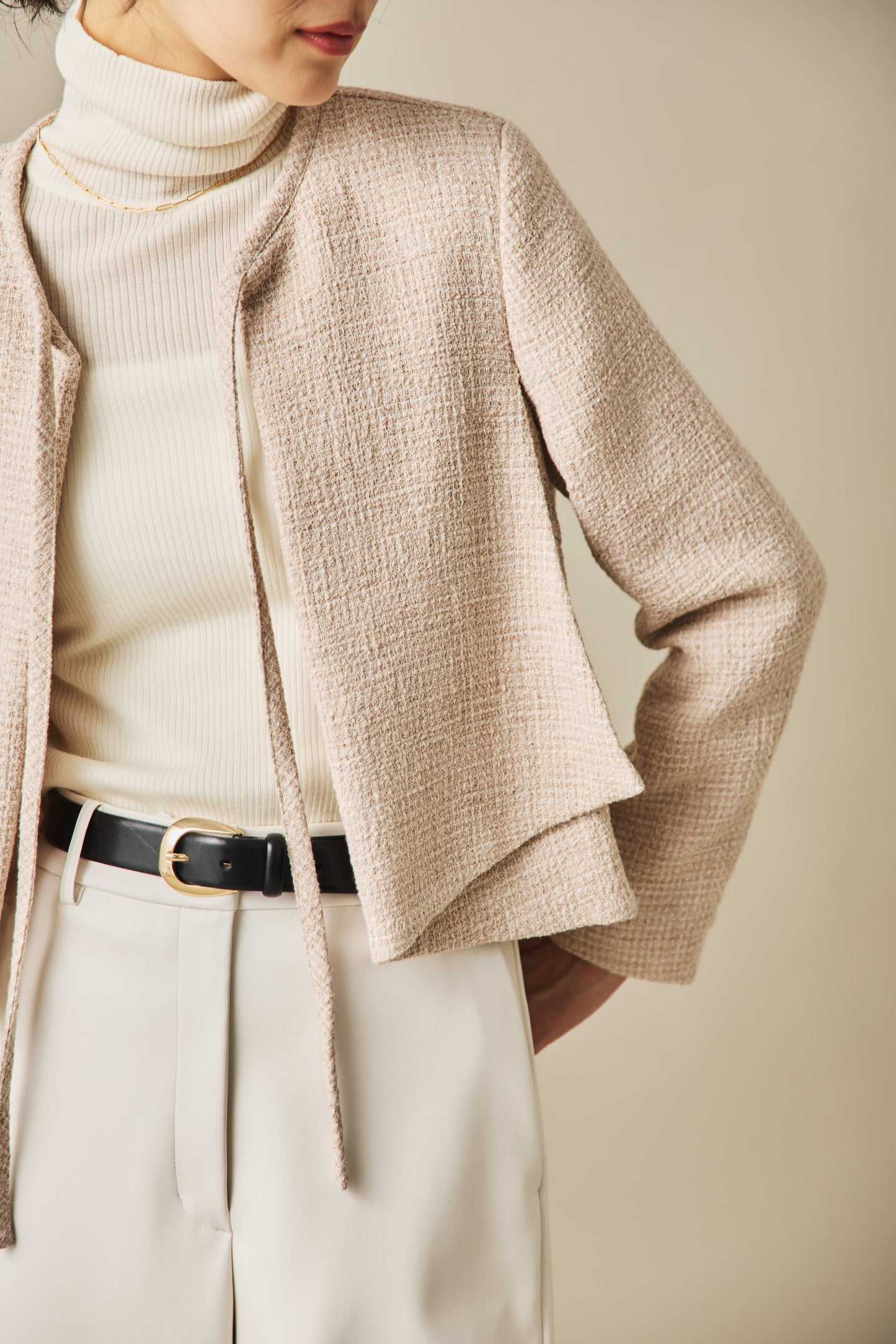 ソフトツイードジャケット（BEIGE）