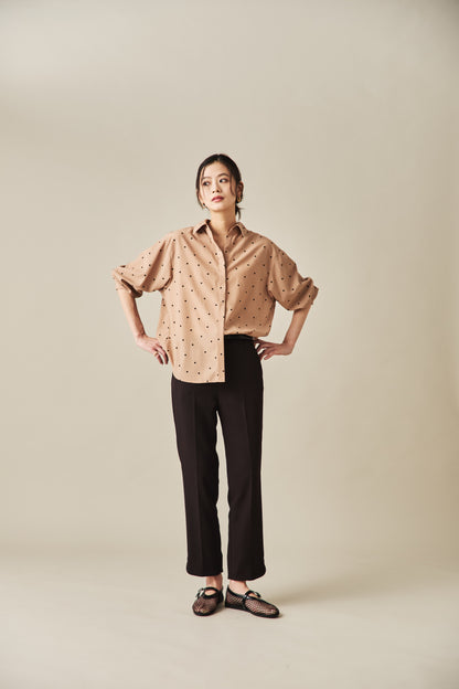 ノーリンクルドットシャツ