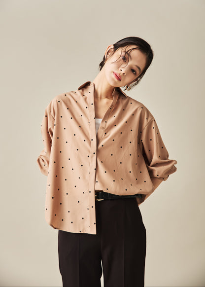 ノーリンクルドットシャツ