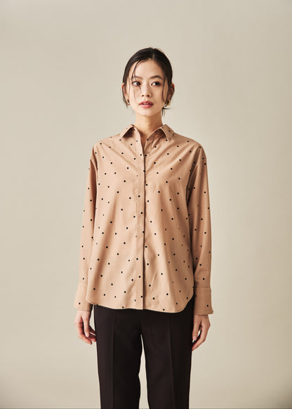 ノーリンクルドットシャツ