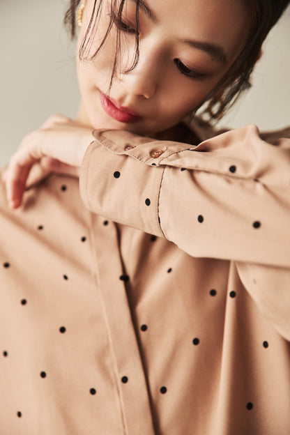 ノーリンクルドットシャツ