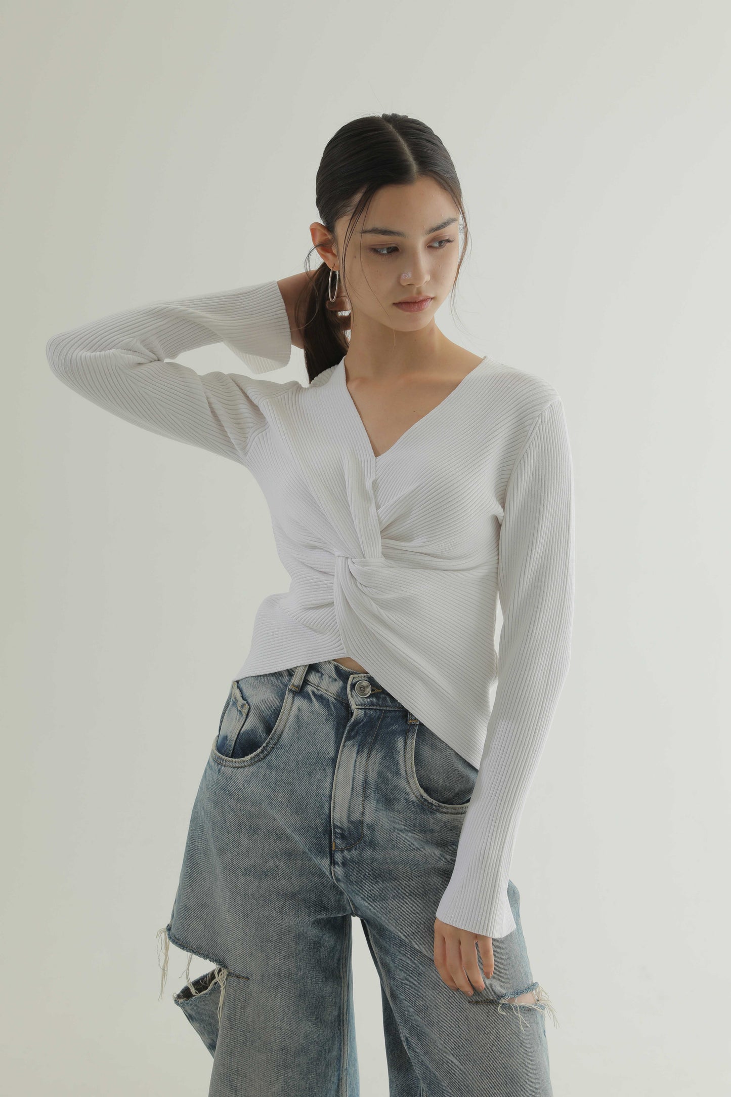 フロントツイストリブニット【26AW POP UP】