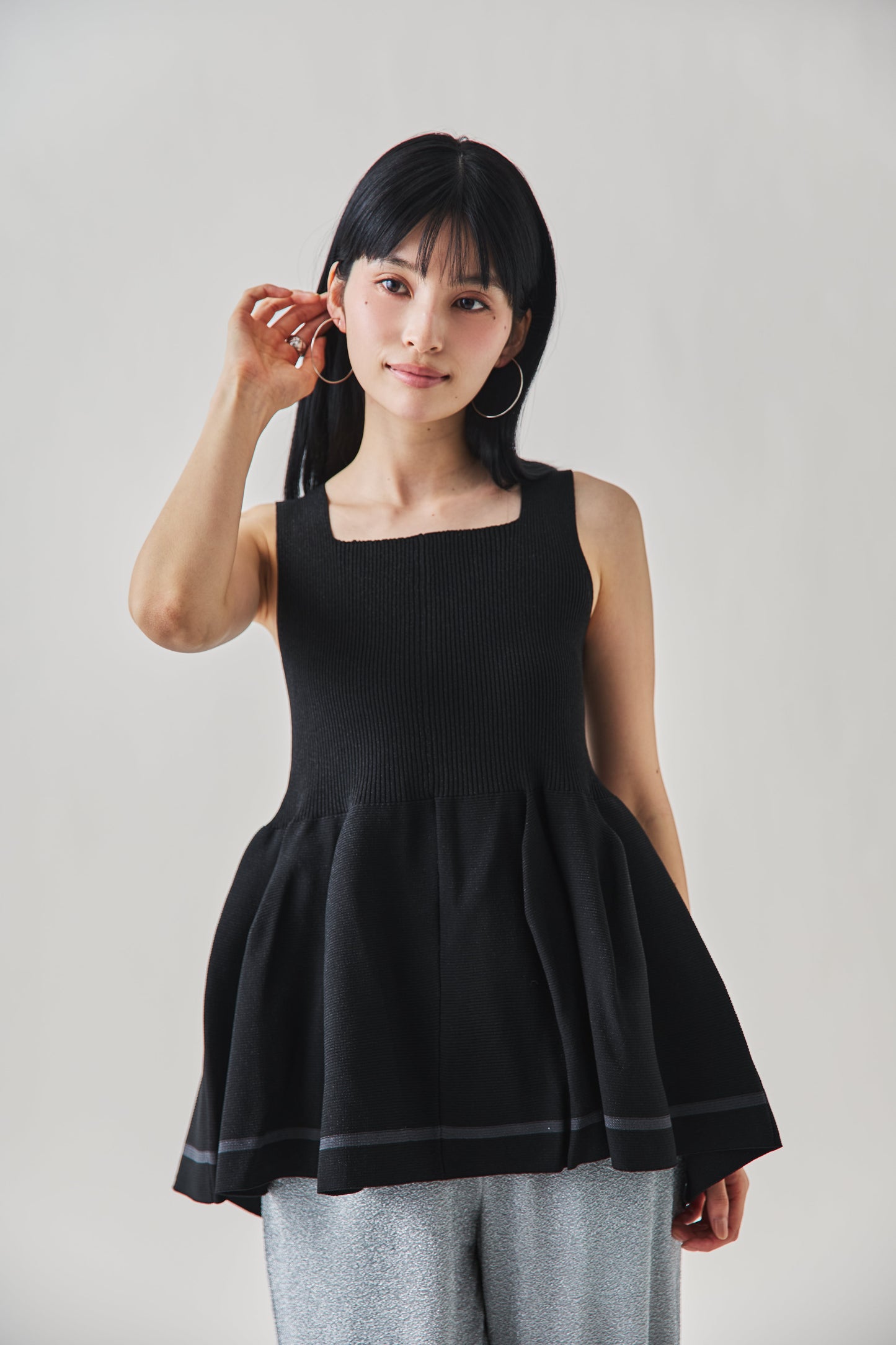 ラメラインチュニック 　