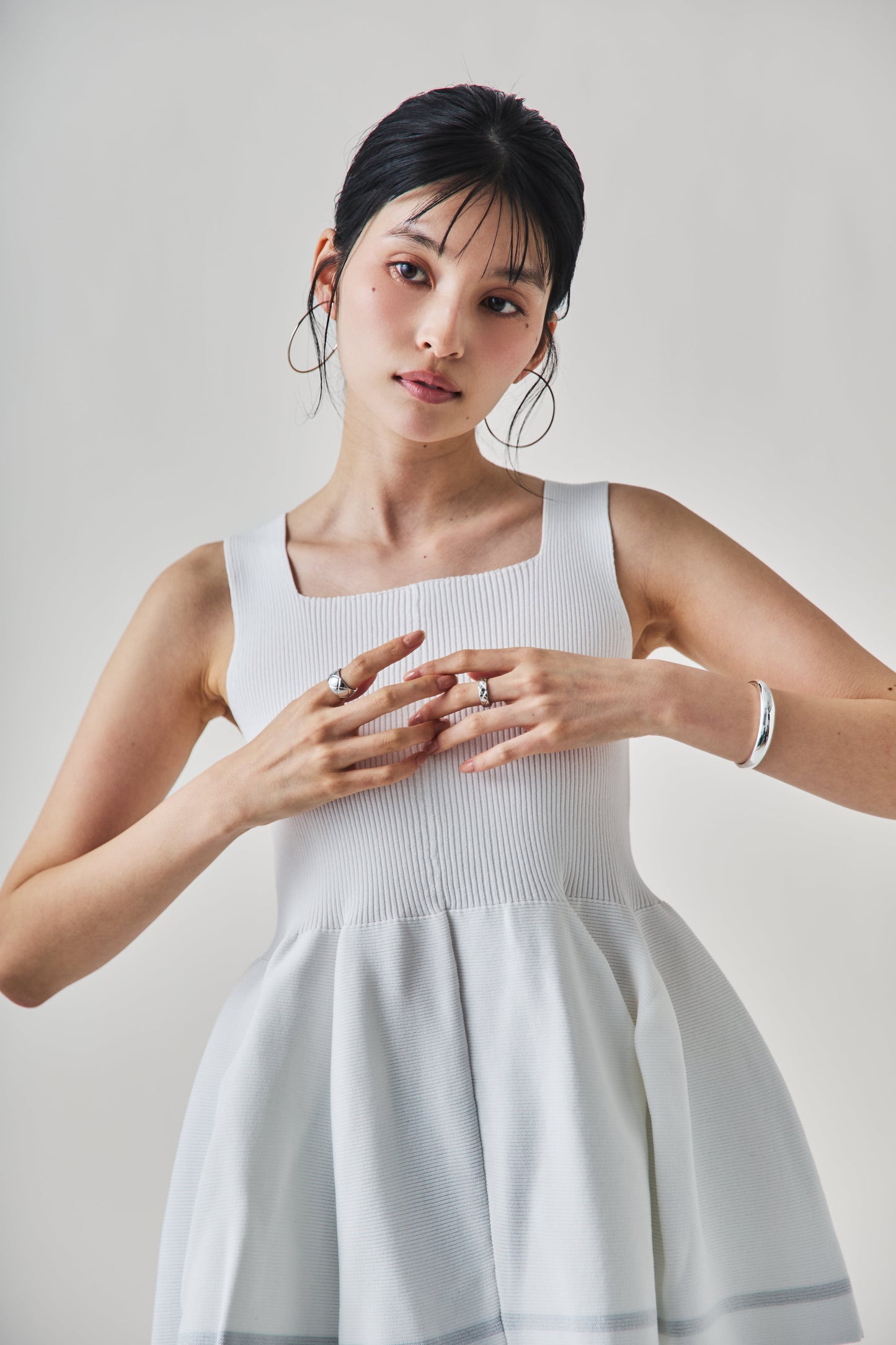 ラメラインチュニック 　