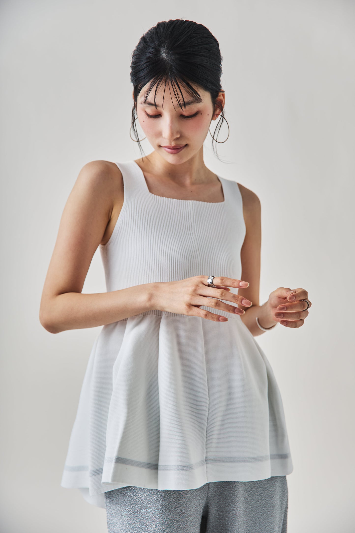 ラメラインチュニック 　