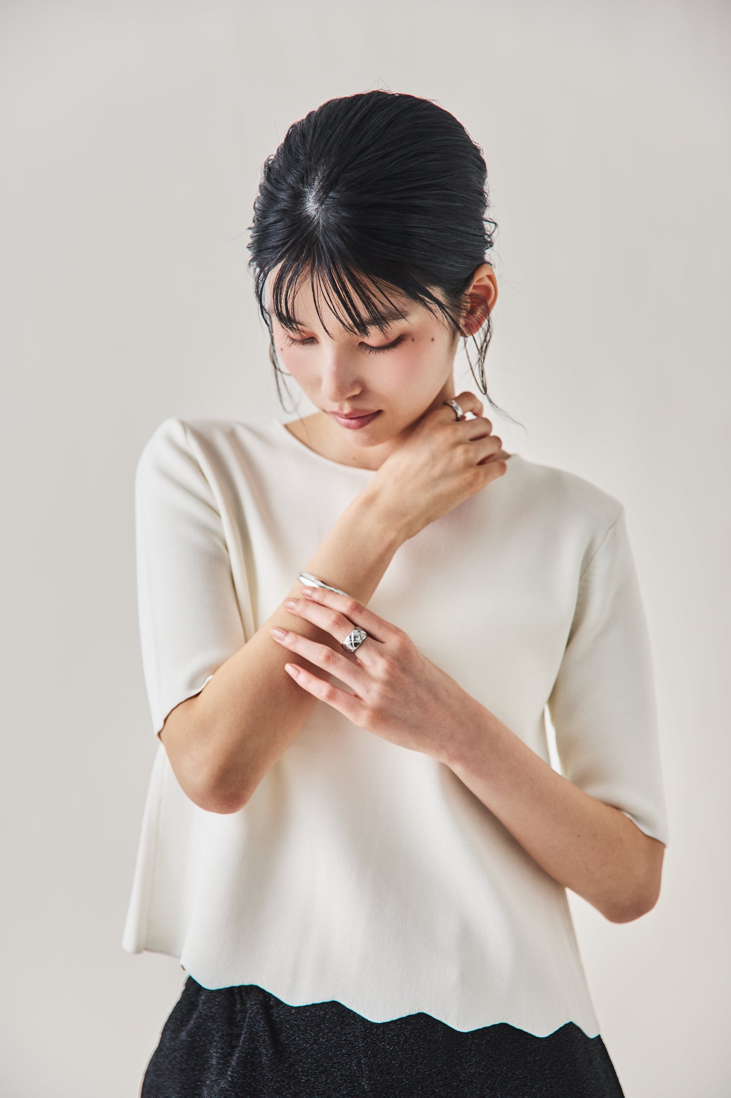 ウェーブ2wayトップス
