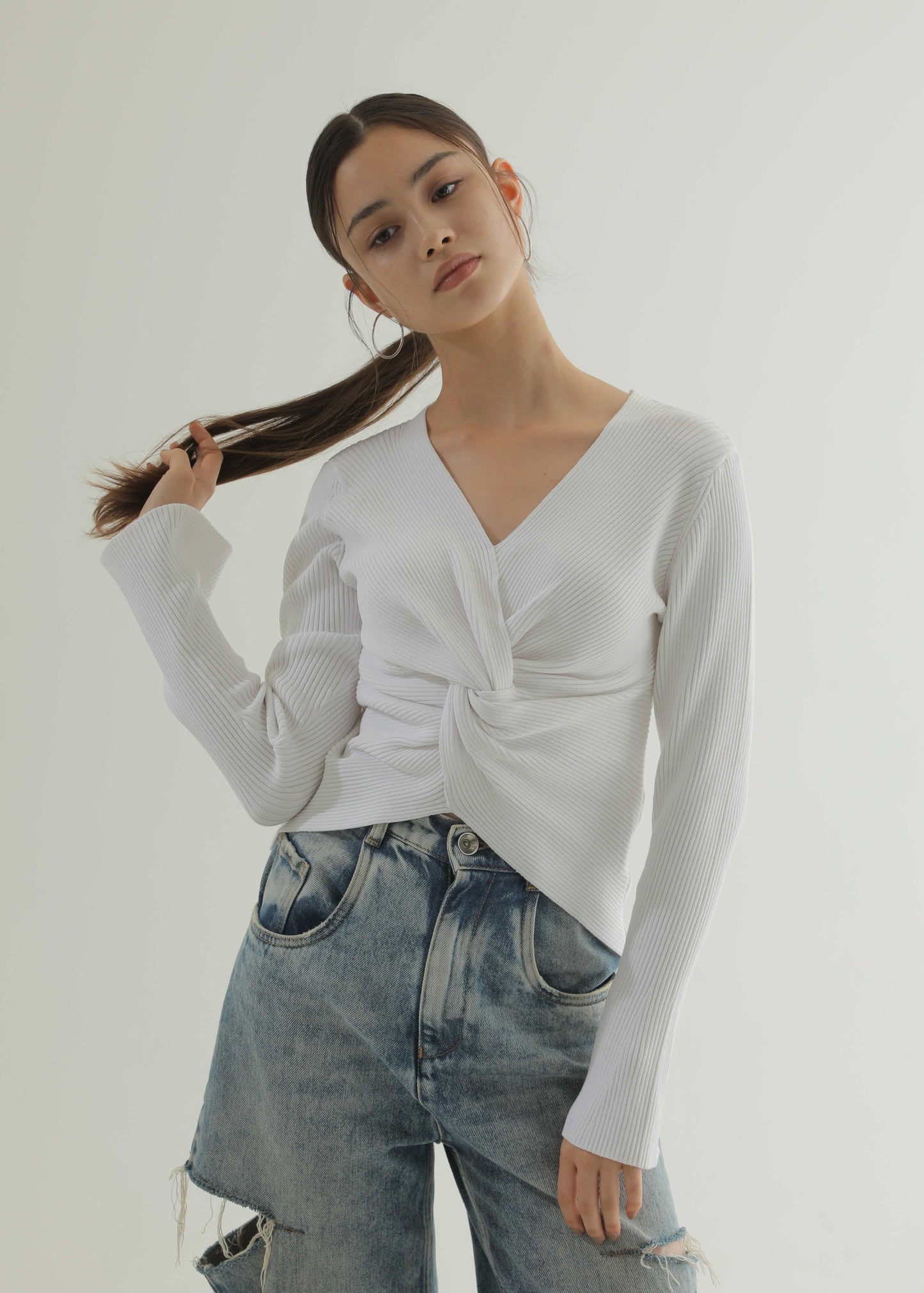 フロントツイストリブニット【26AW POP UP】