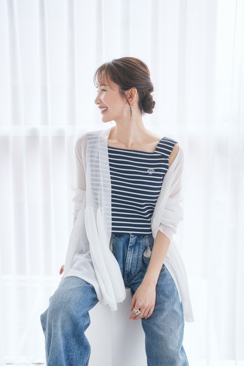 美品 connse コンセ 刺繍入りスカラップタンクトップ 刺繍入りスカラップタンクトップ – CONNSE
