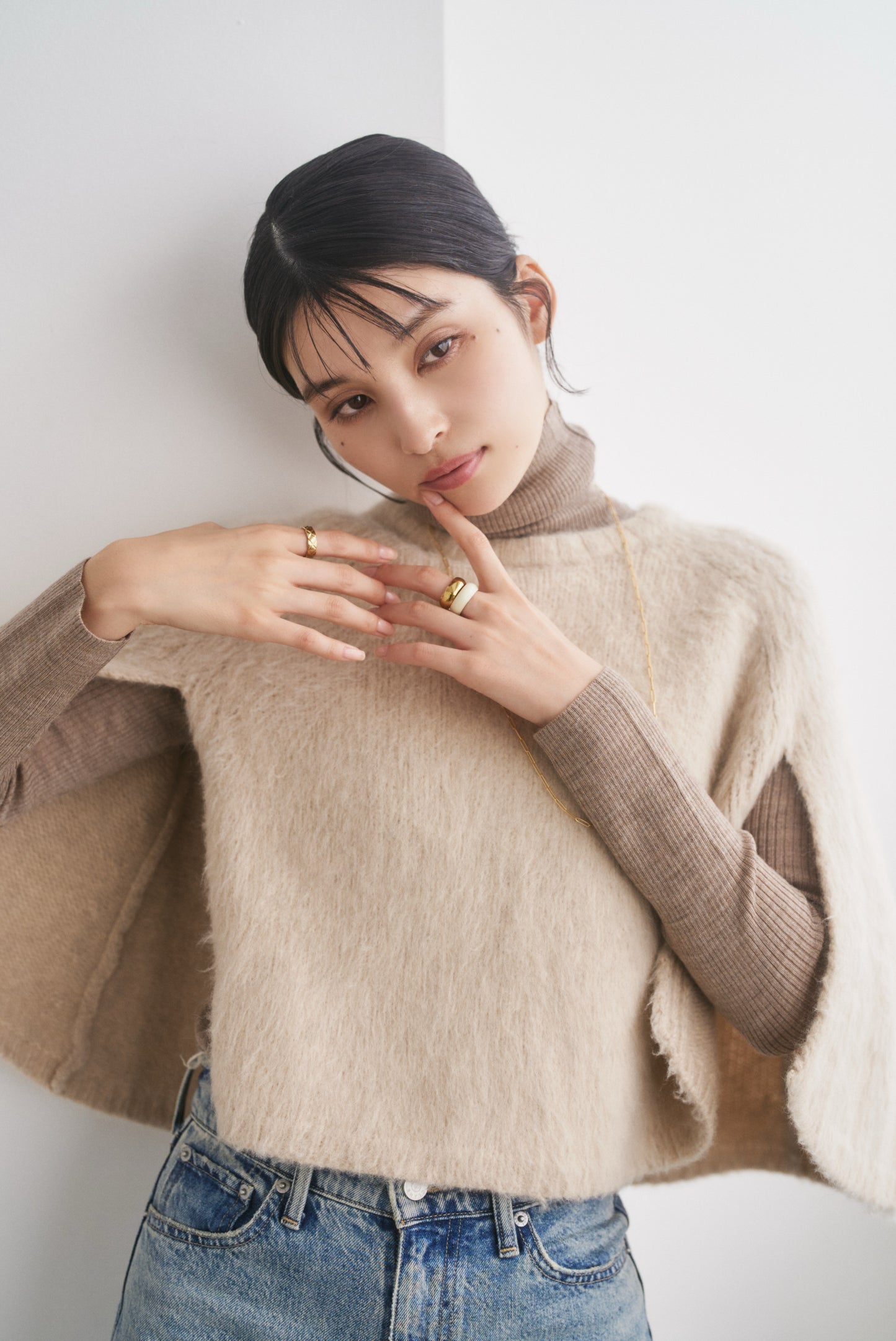 フォックスファーケープポンチョ