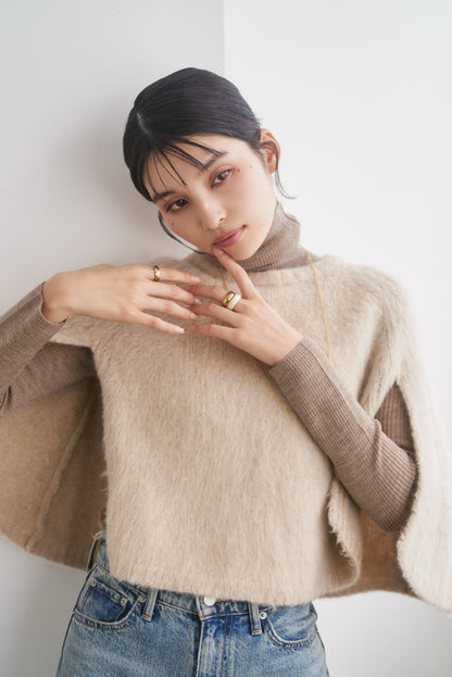 フォックスファーケープポンチョ