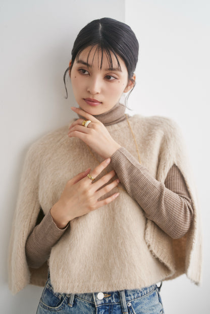 フォックスファーケープポンチョ