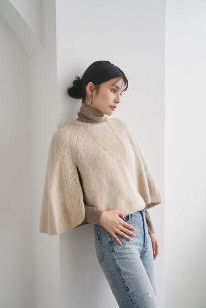 フォックスファーケープポンチョ