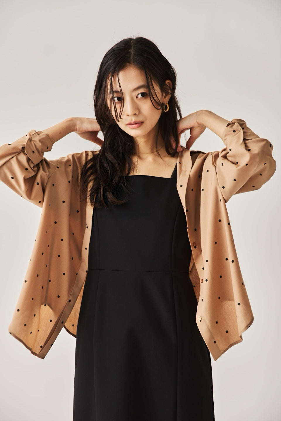 ノーリンクルドットシャツ