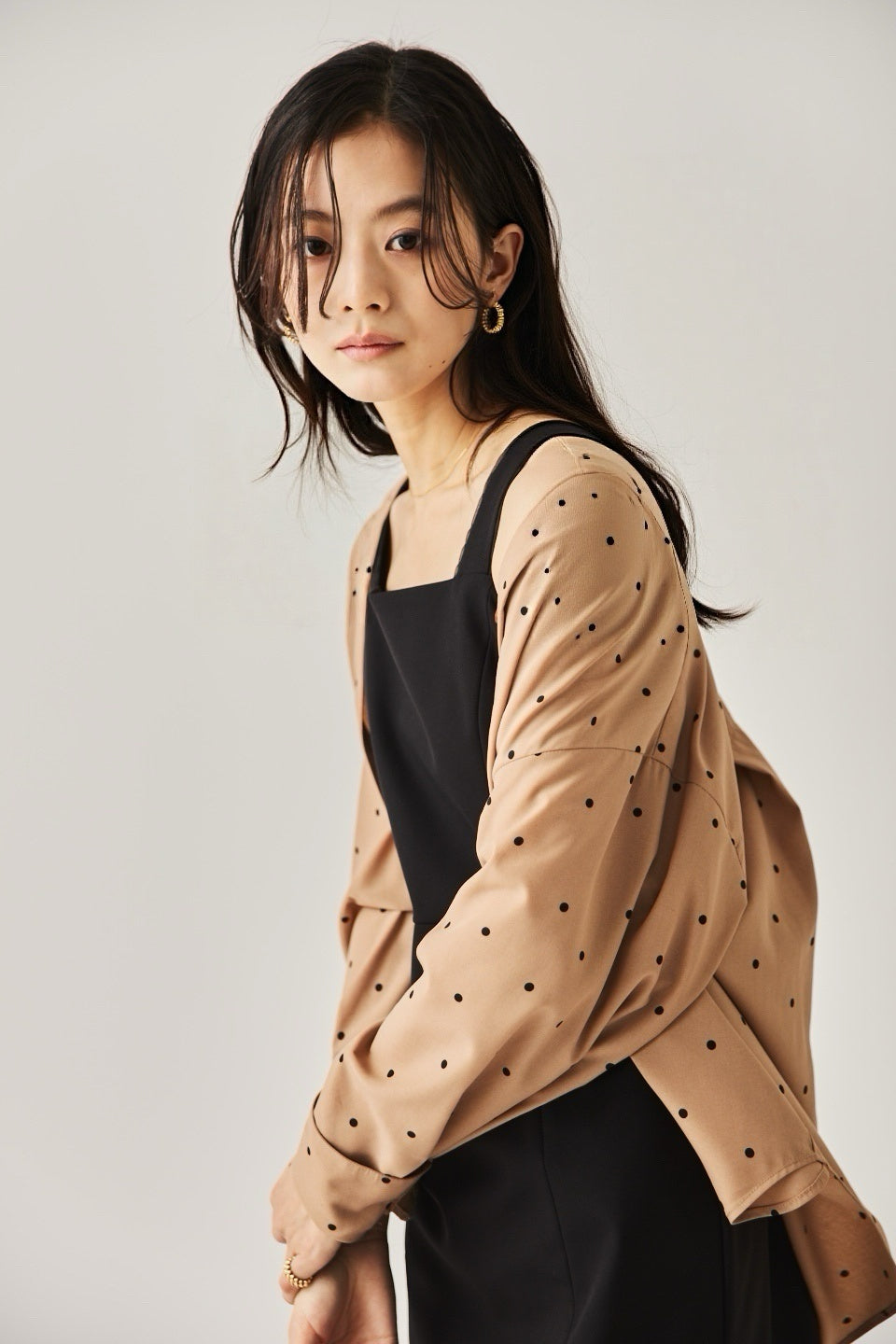 ノーリンクルドットシャツ